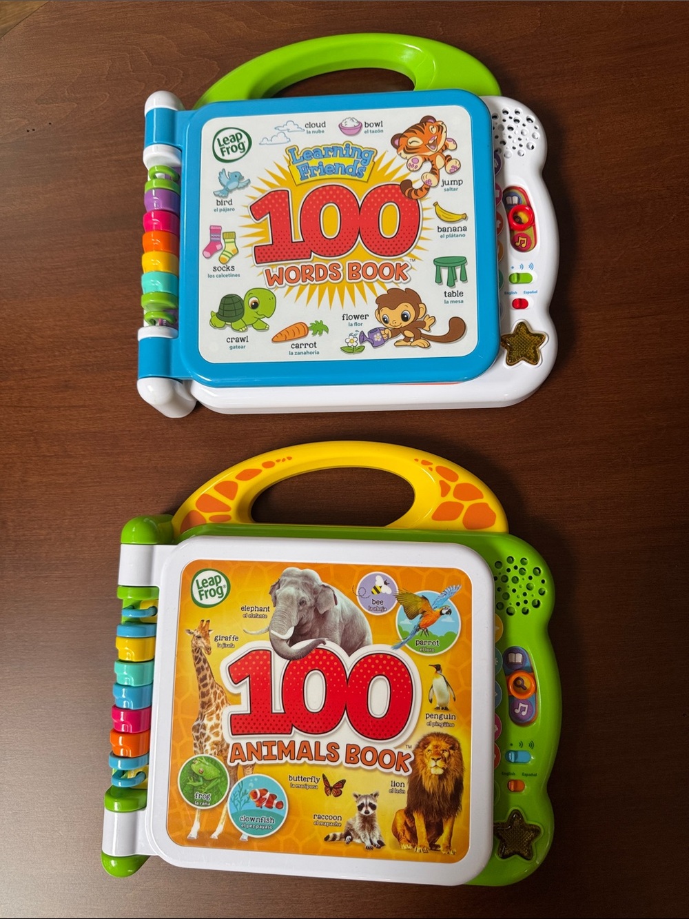 Leapfrog 100 Words & 100 Animals Interactive Learning Books - Green/Blue